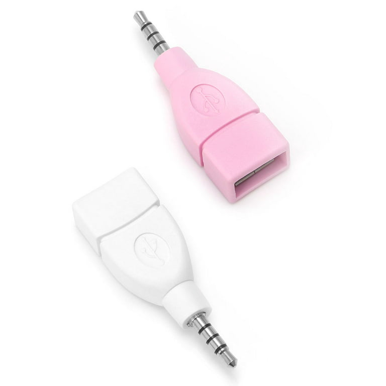 AUX Audio Car Plug Jack Converter Adapter USB 2.0 Female to 3.5mm Male 