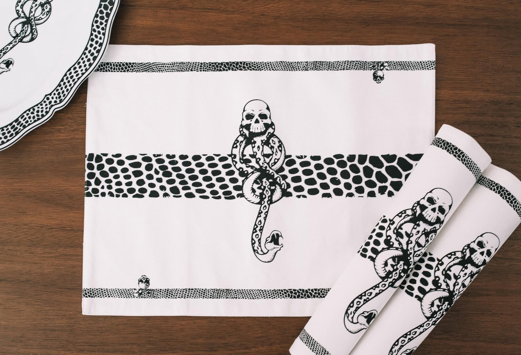 Harry Potter Death Eater 4 Piece Dinner Placemat Set 18" X 14"