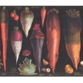 thumbnail image 1 of Légumes Expliqués Éducatif Noir Extra Large Bordure de Papier Peint Retro Conception, Rouleau 15' x 12", 1 of 3