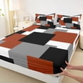 thumbnail image 3 of Castle Fairy Adults Female Men Vintage Square Bed Sheets,Abstract Geometric King Sheets, 3 of 7
