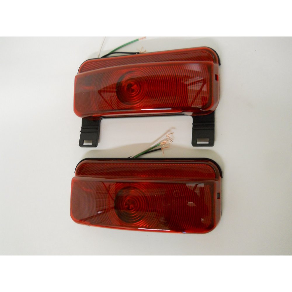 RV Camper Trailer Stop Turn Brake Tail Lights / License Light / Black