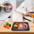 thumbnail image 4 of Ryvnso Christmas Background Dish Drying Mat for Kitchen Countertop 16x18 Small Dish Pad Drainer Rack Dish Sink Mats, 4 of 7