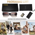 thumbnail image 7 of KANASTAL Large Fit over Glasses Sunglasses for Women Polarized UV400 Protection, Trendy Square Shades for Driving Riding Graidient Brown, 7 of 7