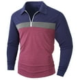 thumbnail image 4 of Ceisia Men Color Block Long Sleeve Zipper Casual Daily Outdoor Versatile Gift Fashion Athletic Top, 4 of 9