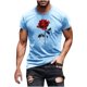 thumbnail image 5 of Hombres Pantalones Cortos de Manga Corta Impresa Casual Cuello Redondo Superior, Camisa de Moda para el Verano Y la Primavera, 5 of 8