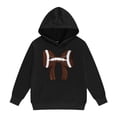 thumbnail image 4 of GiLiling Girls Football Bow Graphic Hoodie Kids Cute Preppy Hooded Sweatshirts Teens Oversized Long Sleeve Pullover Tops (Black, 18-24 Months), 4 of 4