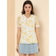 thumbnail image 3 of INSPIRE CHIC Blusa de manga corta floral bordada con encaje y cuello Peter Pan para mujer blanco XS, 3 of 6
