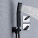 thumbnail image 4 of Kit de cabezal de ducha negro, juego de rociador de ducha de mano Mano presurizada G1/2 pulgadas Negro mate esquí esquí Gafas de esquí, 4 of 5