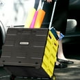 thumbnail image 2 of BAZIC Products Folding Cart on Wheels w/Lid Cover, 16" x 18" x 15", Yellow, 2 of 7