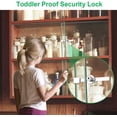 thumbnail image 3 of 2 Pcs Glass Cabinet Lock with Move Door Lock Sawtooth, Push-Pull Door Rack Lock for Glass Cabinet Door(140mm), 3 of 6