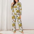 thumbnail image 2 of Naloa Bird Sunflowers Pajamas for Women Set, Womens Pajama Sets, Lounge Sets for Women, 2pjs for Women-XX-Large, 2 of 7