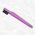 thumbnail image 2 of Unique Bargains Portable 2 in1 Eyebrow Shaping Tool Purple Stainless Steel Eyebrow Clip Eyebrow Brush for Women, 2 of 7