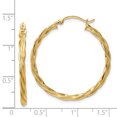 thumbnail image 3 of Primal Gold 14 Karat Yellow Gold 2.5mm Twisted Hoop Earrings, 3 of 5