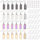 thumbnail image 1 of Kit de 24 piezas para hacer aretes: biseles rectangulares de acero inoxidable 304, 4 colores, cierres de aretes de 25 x 10 mm., 1 of 6