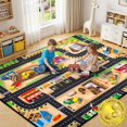 thumbnail image 1 of Alfombra Zovalyx Infantil 122 × 183 cm – Juego de Construcción, 1 of 7