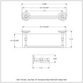 thumbnail image 2 of Que New 22 Inch Tempered Glass Shelf with Gallery Rail, 2 of 3