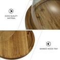 thumbnail image 5 of Nuolux Glass Dome Cake Platter Cheese Dessert Stand Cover Food Server Wood Tray Plate Serving Butter Cloche Bell Jar Display, 5 of 6