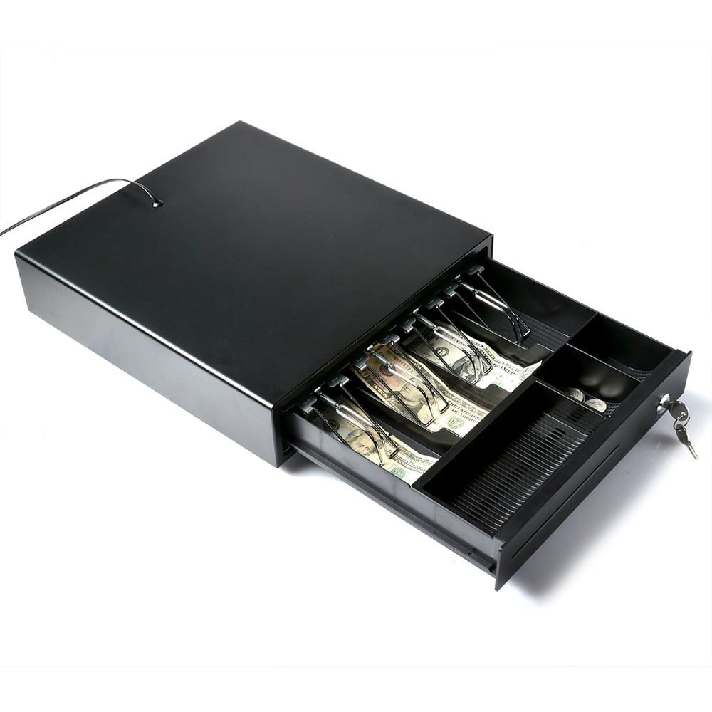 AGPtek Cash Drawer Heavy Duty Tough Steel for Epson/ POS Receipt