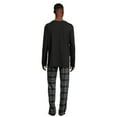 thumbnail image 3 of Hanes Men’s Slub Jersey Top and Ultra Soft Flannel Sleep Pants Set, 2-Piece, Sizes S-5XL, 3 of 5