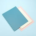 thumbnail image 5 of Uxcell 4 Pair Discbound Notebook Cover, 5.75" x 8.74" Junior Size PP Disc Planner Cover, Blue, 5 of 6