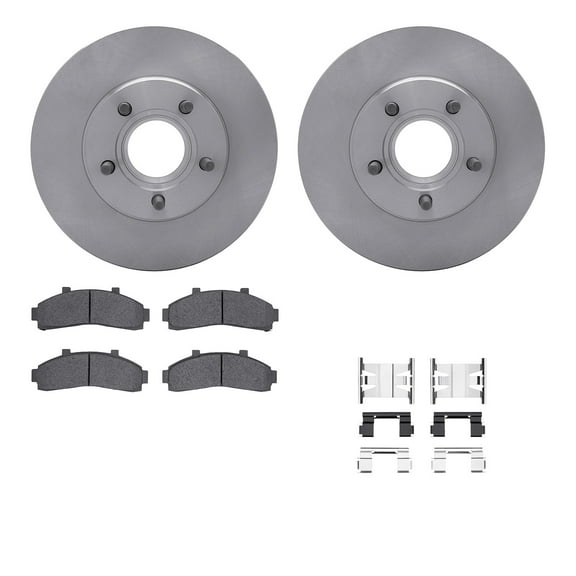 Dynamic Friction Company Front Brake Rotors with 5000 Advanced Brake Pads includes Hardware 6512-99423