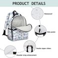 thumbnail image 4 of Light Blue Butterfly Purple Pattern Cute School Backpack Bag for School with Padded Back and Adjustable Shoulder Straps 15.25"x11.5"x5.25", 4 of 5