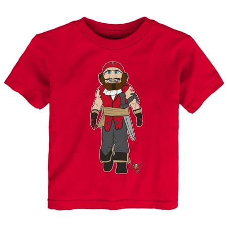 Team Mascot - Tampa Bay Buccaneers Toddler Standing Team Mascot T-Shirt - Red