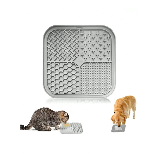 1pc Silicone Slow Feeder Mat For Dogs & Cats, Anti-Choking & Anti-Gulping Pet Feeding Mat With Suction Cups