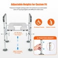 thumbnail image 3 of Raised Toilet Seat with Armrest, 6 Height Adjustable Aluminum Toilet Seat Riser for Seniors, Commode Safety Frame Rails with Soft Padded, Supports Up to 330lbs, 3 of 10