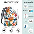 thumbnail image 6 of Cute Dinosaur Pattern Backpack for School,Cute School Bag,Schoolbag with Adjustable Shoulder Straps & Padded Back,15.3"x11"x7.1".﻿, 6 of 6