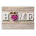 thumbnail image 2 of Tiptophomedecor Peel and Stick Wallpaper Wall Mural - Home Violet Heart On Wood - Removable Wall Decals, 2 of 3