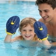 thumbnail image 4 of Plastic Swim Hand Paddles, Lap Swimming Training Gear With Adjustable Elastic Straps, for Indoor Pool Training, Dark Blue, 4 of 6