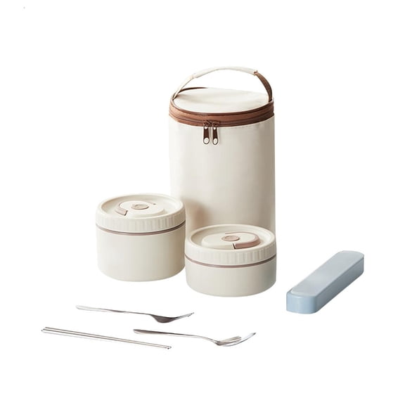 MOMOJIA Durable Nonrust Steel Lunch Box Set Thermal Insulation Leak Proof Design Microwave Safe for Daily Use