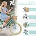 thumbnail image 3 of Aukfa 20" Girls Bike with Basket – Kids Bicycle for Ages 7-12, Front & Rear Brakes,Mint Green, 3 of 7