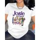thumbnail image 2 of Vibrant Cartoon & Letter Print Relaxed Fit T-Shirt - Women's Activewear, Round Neck, Short Sleeve, Comfy Sports Tee for Casual Wear - Soft, Breathable, and Moisture-Wicking Fabric, 2 of 7