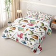 thumbnail image 3 of Manfei Hippie Fishing Gear Twin Quilt Set, Outdoor Adventure Twin Coverlet Set, White, 2 Pieces, 1 Bedspread and 1 Pillowcase, 3 of 7