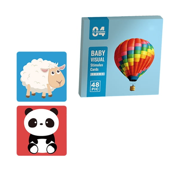 Baby Flashcards High Contrast Baby Toy Black and White Cards Sensory Toy Newborn Gift for Babies Brains Development