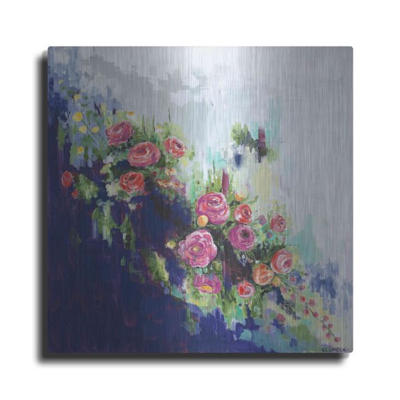 Luxe Metal Art 'The Dance by Alana Clumeck Metal Wall Art, 24"x24"