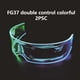 thumbnail image 4 of Cateissary 2 piezas de gafas brillantes para banquete de Navidad alimentado por botón de anteojos iluminado colorido operación gafas Kits de decoración para fiestas FG37 Control doble, 4 of 6