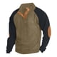 thumbnail image 2 of pstuiky camisetas de manga larga para hombre, Suéter informal de patchwork para hombre, blusa abotonada con cuello alto y manga larga a la moda camisetas de hombre m, 2 of 6