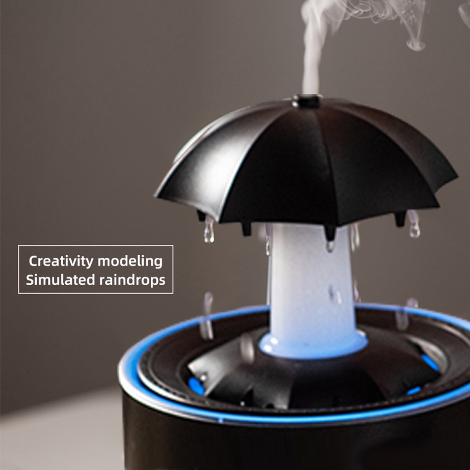 Eurhowing 350ML Cool Mist Humidifier for Bedroom & Baby Room, 3-IN-1 Essential Oil Diffuser, Remote Control Air Vaporizer 7-Color Light, Auto Shut-Off, Ultra Quiet, Black
