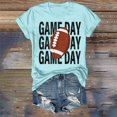 thumbnail image 2 of Charmgo Haut pour Femmes Tendance T-Shirts Jour de Match T-Shirt Imprimé 2D pour Femmes Manches Courtes Col Rond T-Shirt Mode Léger Doux Tenue Décontractée Vêtements pour Femmes Football Bleu Pâle m, 2 of 4