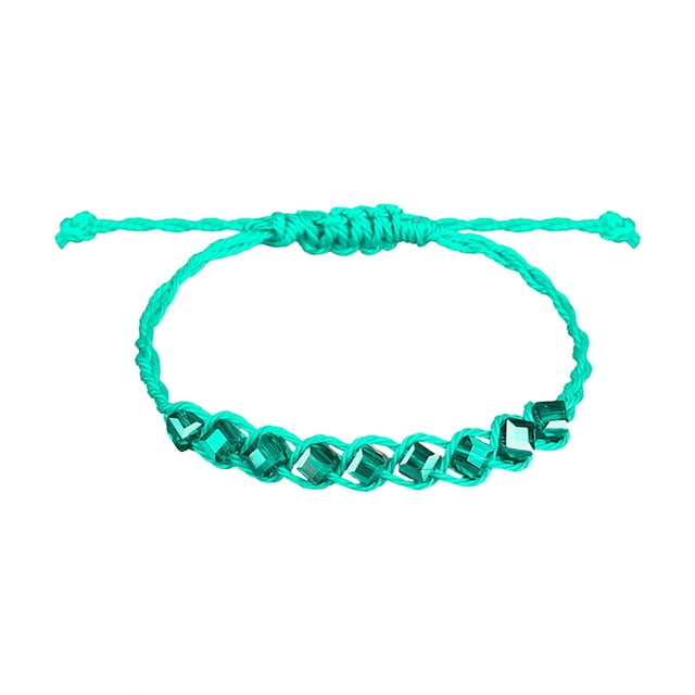 Handwoven Wax String Bracelet Bohemian Style Creative Crystal Temperament Bracelet For Women
