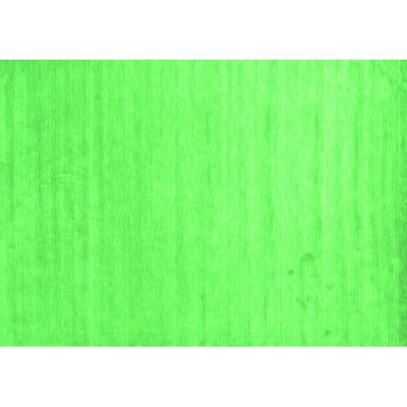 Ahgly Company Indoor Rectangle Solid Green Modern Area Rugs, 7' x 10'