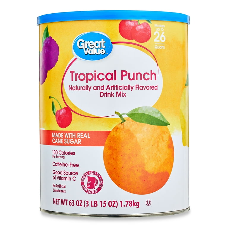 3 pack) Great Value Tropical Punch, 26 Quart - Walmart.com
