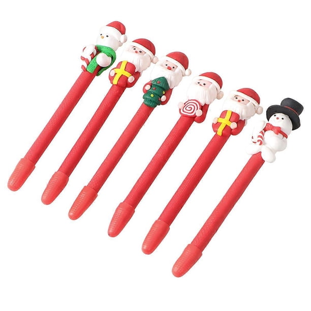 Lovely Cartoon Pen 6Pcs Ballpoint Pens Perfect For School Supplies And Stationery 17X2X1.5Cm For Christmas Celebrations