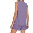 thumbnail image 5 of Camiseta de Manga Corta con Cuello en V para Mujeres con Pantalones Cortos de Bolsillo, Pantalones Casuales Y el Conjunto Superior para las Mujeres, 5 of 5