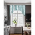 thumbnail image 4 of Aqua Tree Trunk Kitchen Swag Valances for Windows, Farmhouse Forest Snow Watercolor Swag Valances Curtains for Living Room, Rod Pocket Window Treatments for Bathroom, Bedroom, Cafe, 56"x36", 4 of 6