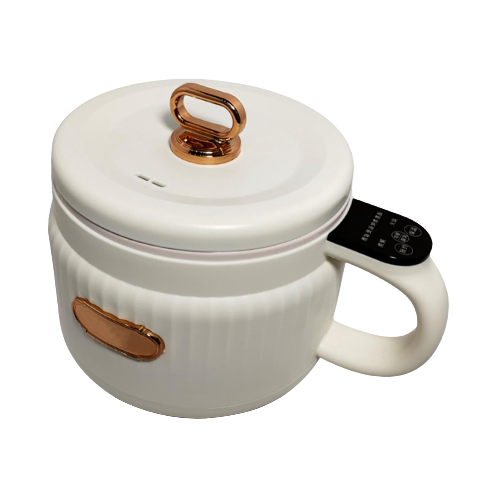 Fiocias Small Rice Cooker Electric Pot Fast Cooking Small Electric Cooker Non-stick Pot Beige