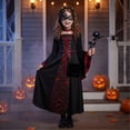 thumbnail image 4 of Vampire Costume, Draculaura Costume, Medieval Dress Costume, Womens Halloween Vampire Costume Medieval Gothic Dress Set for Cosplay Party Carnival Dress Up and Themed Holiday Gathering, 4 of 9